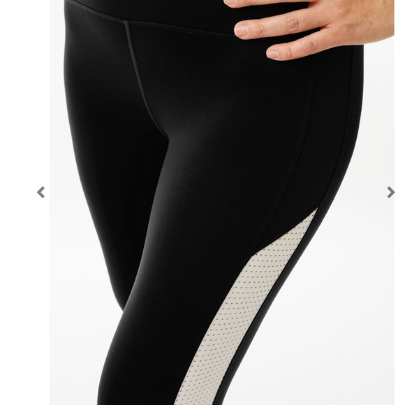 ZYIA Black Primo Mesh Hi Rise Leggings Black Primo Mesh Hi-Rise 7/8 24" 8-10 - Picture 5 of 6